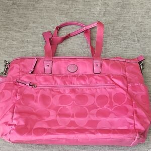 Coach Pink Signature Baby Bag